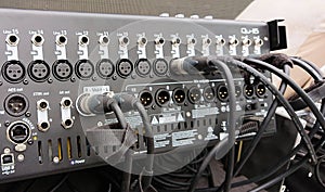 Professional 16 channel audio mixer photo